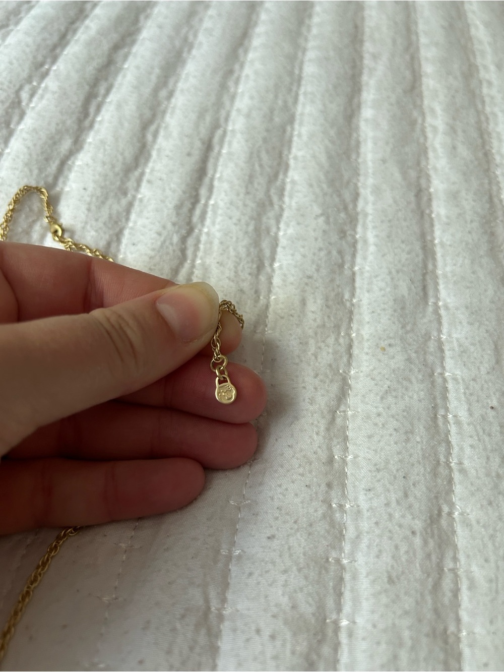 Spartina 449 Gold Necklace with Pink Teardrop Pendant - Picture 2 of 7